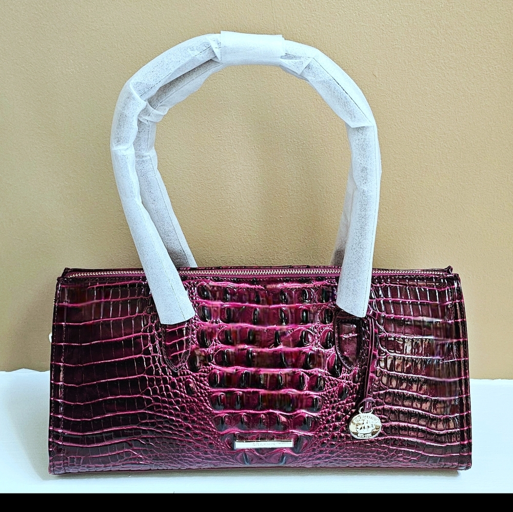 NWT Brahmin CHERRY LACQUER Sophia w/Veronica Wallet - Picture 2 of 16